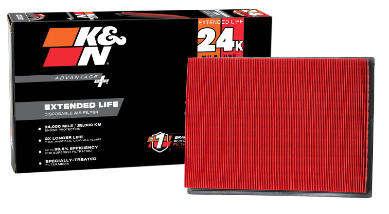 K&N Advantage Plus Air Filter 24K Miles Toyota 4Runner V6-4.0L F/I 10-17