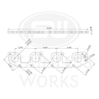 Stainless Works Hemi 5.7L Round Port Header 304SS Exhaust Flanges 1-5/8in Primaries