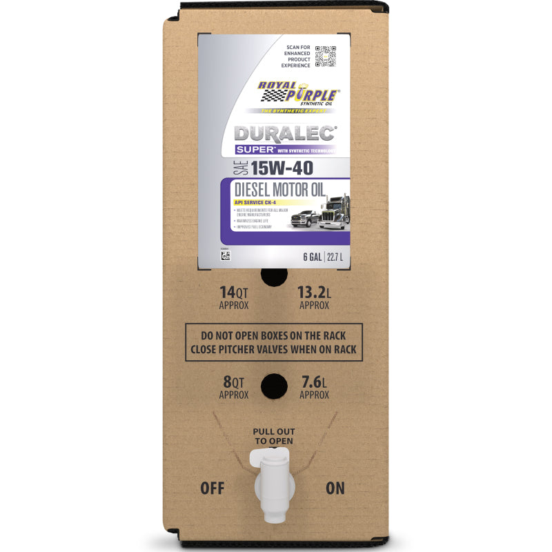 Royal Purple Duralec Super Diesel 15W40 CK-4 Motor Oil - 6 Gallon Bag-In-Box