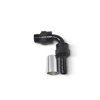 Russell Hose End Crimp On 10 SAE Port Male To -8 Hose 90 Deg Swivel Blk Anodized