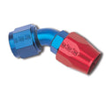 Russell Performance -8 AN Red/Blue 120 Degree Full Flow Hose End (1-1/4in Centerline Radius)