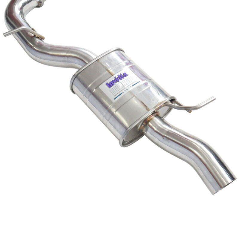 Invidia 2022+ Volkswagen Golf R MK8 76mm R400 Valved Cat Back Exhaust Rolled Titanium Tips