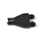 Russell Performance Billet Y-Block Adapter 3/8in SAE Quick Disconnect (2) -6AN Male Flare Black