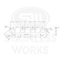 Stainless Works Hemi 5.7L Round Port Header 304SS Exhaust Flanges 1-3/4in Primaries
