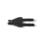 Russell Adapter Y-Block 3/8in SAE Quick Disconnect Female To 2X 3/8in SAE Qd Male Blk Anodized