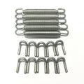 Ticon Industries Black Silicone Titanium Spring Tab and Spring Kit (10 Tabs/5 Springs) - 5 Pack