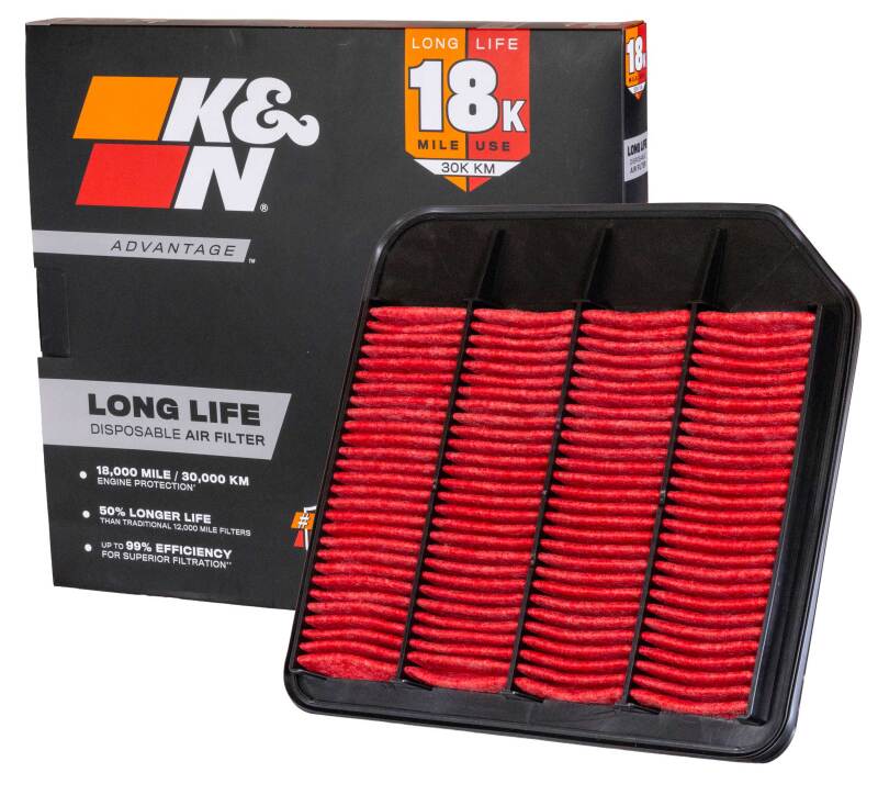K&N Advantage Air Filter 18K Miles Infiniti Qx56 V8-5.6L F/I 11-13
