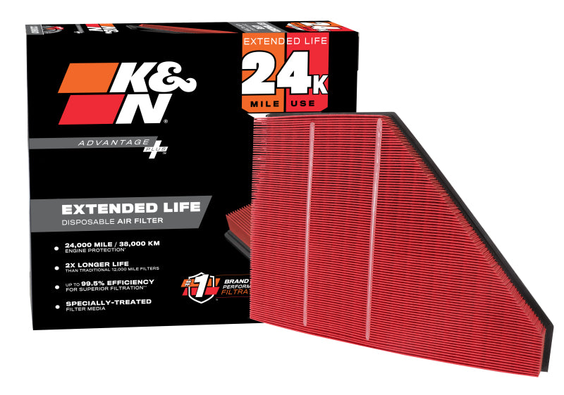 K&N Advantage Plus Air Filter 24K Miles Cadillac Xt5 V6-3.6L F/I 17-18