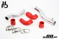 do88 Volvo 7/940 Turbo Top Connection Pipe Kit Red Hoses 3in Throttle Body