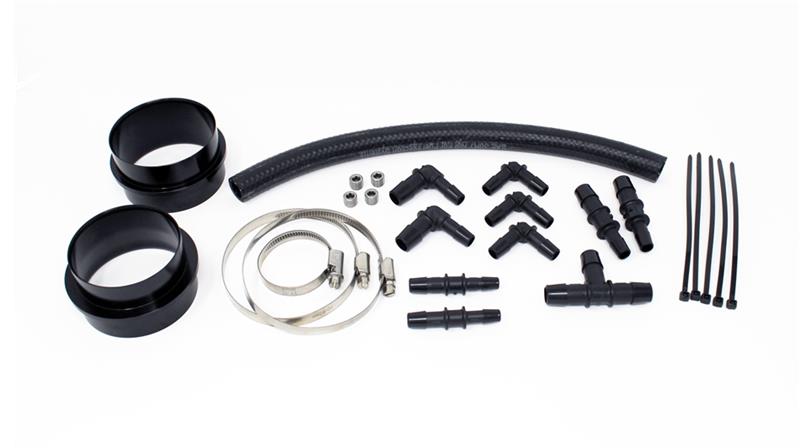 Torque Solution Turbo Inlet Hose Black (Recirc): 02-07 WRX / 04-20 STI / 05-09 Legacy GT (3in Inlet)