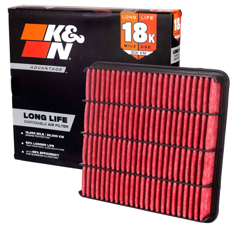 K&N Advantage Air Filter 18K Miles Toyota Tundra/Sequoia/Land Cruiser 07-10