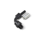 Russell Hose End Crimp On 10 SAE Port Male To -8 Hose 90 Deg Swivel Blk Anodized