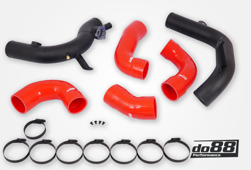 do88 VAG 2.0 TSI EA888 Gen4 (300hp+) OEM Intercooler Pressure Pipes Red Hoses